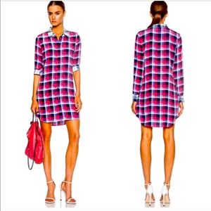 EQUIPMENT FR Silk Plaid Shirt Dress